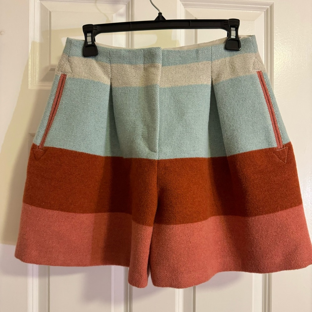 See by Chloe Color Blocked Wool Shorts
